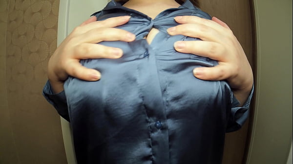Blue Satin Blouse Tittyfuck thumbnail