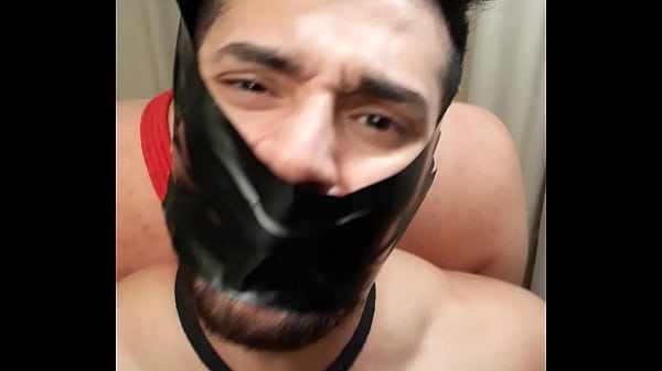Luan and Leicy Sposito tied up and gagged together back to back