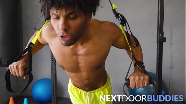 Theo Brady & Tony Genius are both working out at the gym when they start noticing each other, It doesn't take long before they are working out their dicks! 