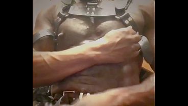 Big Cock Leather Nipplebate Deload 