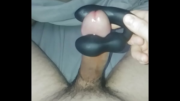 Cumshot explosion with vibrator after edging session