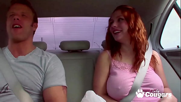 Redhead Rebecca Lane With Giant Breasts Jumping On Dick thumbnail