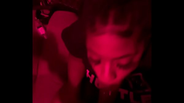 Ebony Freak drains my BBC in back room studio 