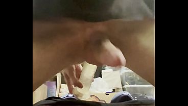 Young Twink Gay Boy Jerking Off On Camera Dildo Fuck Big Dick and Huge Cumshot