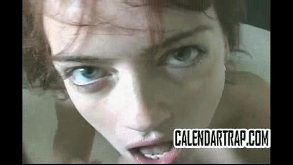Skinny redhead gives a POV blowjob to a big cock