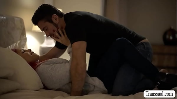 Redhead TS stepmom gives pleasure to her handsome stepson.She starts sucking his hard big cock passionately and in return,she lets her stepson bareback fuck her wet tight ass so deep and fucking hard. 