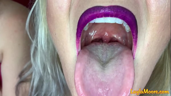 Sexy Babe Showing Off Her Mouth thumbnail