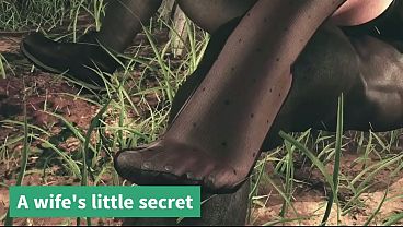 Interracial wife gets anal fucked in a forest 3D 