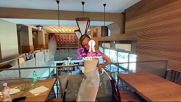 Nonton From Pizza To Cock, She Loves Eating In Italy - Cute Nerdy Teen ( 18) Giving A Blowjob thumbnail