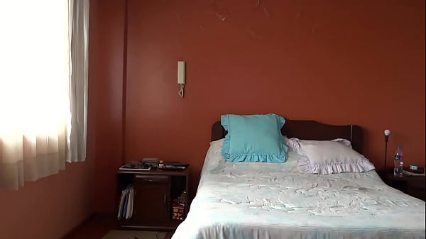 I put a hidden camera on my wife's stepsister masturbating while she watches huge cocks 