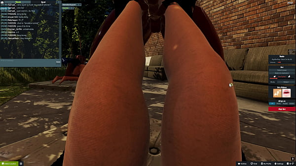 Footjob in park