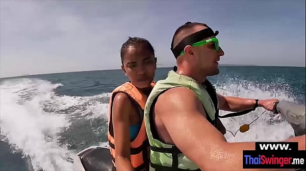 Pretty Asian Wife Gives A Blowjob On A Jetski thumbnail