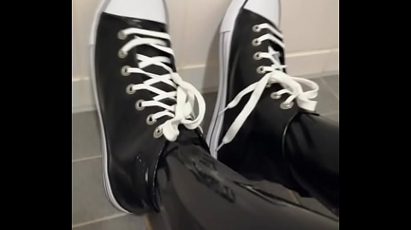 Latex sounds with stockings and sneakers