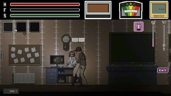 Man having sex with pretty lady in Lustful spirit hunt ryona hentai game gameplay