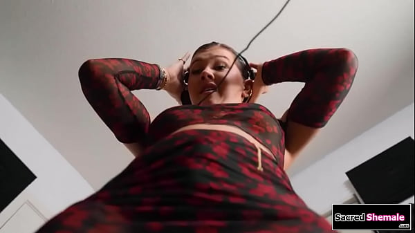 Busty trans singer Daisy Taylor is in a recording booth when a black janitor sneaks in and sucks the tgirls cock.She gives him a bj and is barebacked 