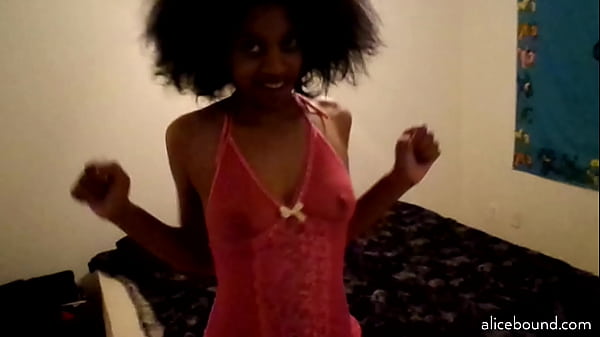 Ebony Girl Teasing In Lingerie thumbnail