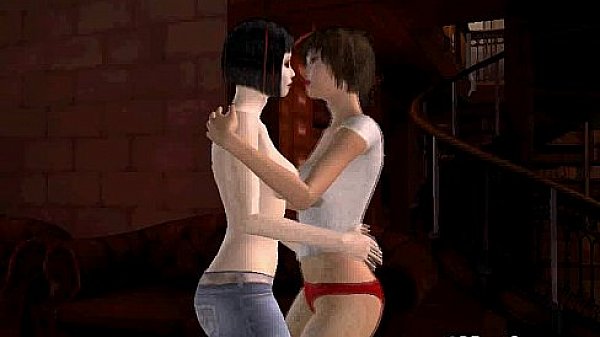 Two Sexy 3d Brunette Babes Use A Strapon To Fuck Eachother thumbnail