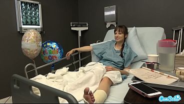 Public Sex, Hospital Handjob Cumshot Caught 