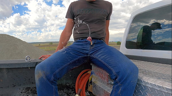 Wetting Jeans While Traveling On The Highway thumbnail