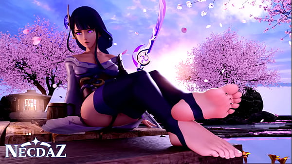 Raiden From Genshin Impact Shows Her Soles In Stirrups thumbnail