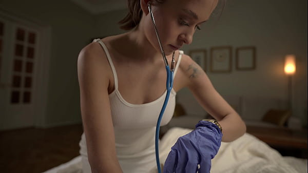 Slim Busty Nurse Rides A Huge Dick For First Aid. Pov thumbnail