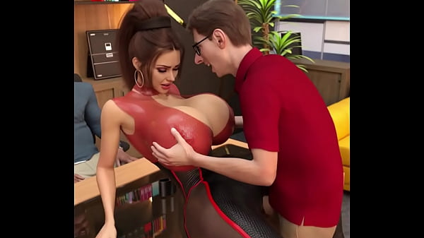 Bussines girl in boss office make a great deal