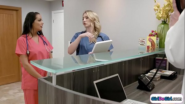 Blonde Doctor Shows Her Brunette Intern Around The Hospital.she Not Really Cheerful And The Intern Suggests To Have Some Quality Time Right Here To Up Her Mood.she Kisses The Doctor Sucks On Her Tits And Licks Her Wet Pussy.then She Facesits Her thumbnail