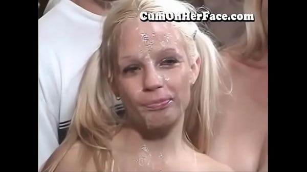 Blonde In Pigtail Bukkake