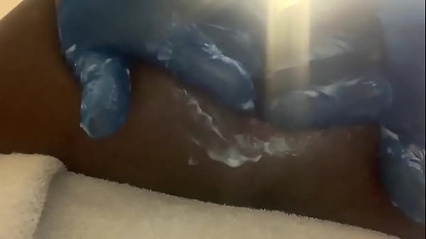 Wide bum hole fisting 