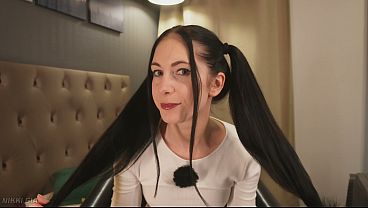 She'll show you how she does two braids