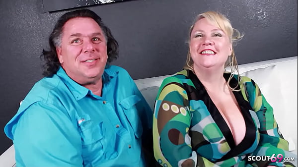 Fat Chubby GILF wife get Fucked by Boy while her husband sit next 