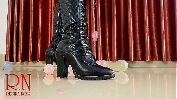 Small Balloons Pop With High Heels Boots. Cam 1 thumbnail
