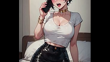 Luring Captions Slideshow Whith White Female Ai Anime Model thumbnail