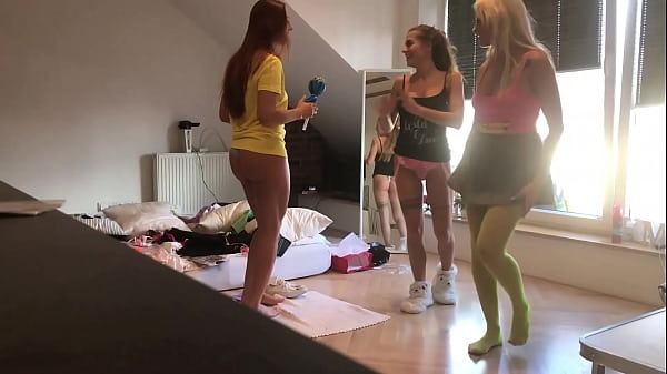 Crazy Birthday Party With Lots Of New And Modern Lingerie, Fish Body Stockings, Nipples, Pokies, Without Bra Try On thumbnail