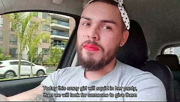 Martinasmith Give Her Wet Panty To Two Boys In Public thumbnail