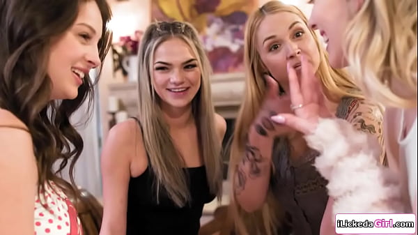 A Blonde Babe And Her Stepmom Having A Lesbian Slumber Party With Bffs.the Small Tits Teen Licks The Big Tits Milf While Friend Is Facesitting Her. thumbnail