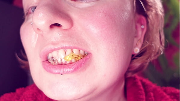 Asmr: Eating Jelly Teddybears Candies. Chewing. Mouth Close-up. thumbnail