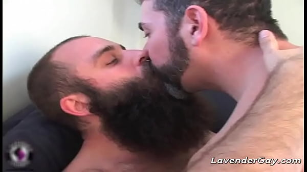 Two bearded gay dudes are sucking hard gay sex 