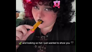 Nonton Bbw Goth Gf Fucks Creamy Pussy With Huge Dildo For You thumbnail