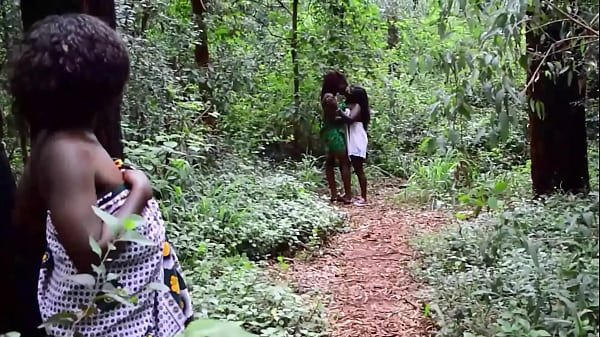 Two Black African Sluts Love Getting Their Tight Pussies Wet 