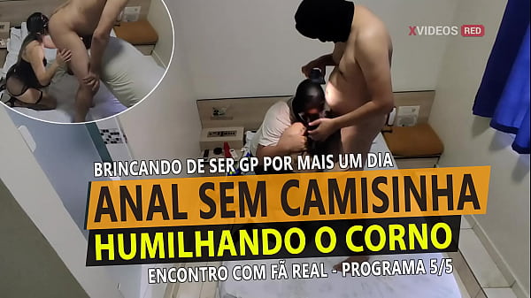 Humilhando Marido Corno No &uacute;ltimo Encontro F&atilde; Em Mais Um Dia De Gp, Corninho Chupou E Lambeu Meu Cu Porra. thumbnail