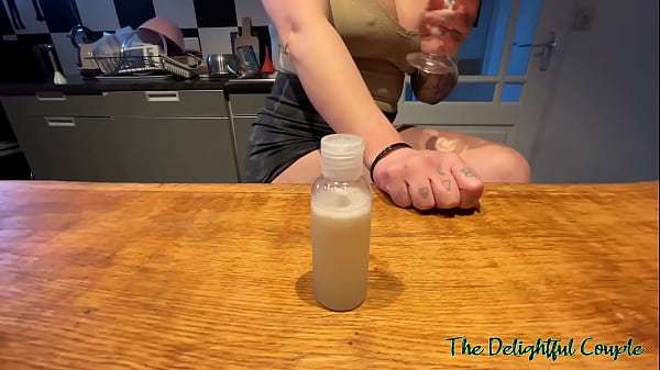 Collected My Cum In A Bottle And She Drank It All After One Month Of Not Seeing Each Other thumbnail