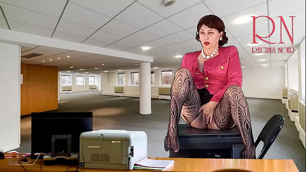 Naked Bitch Shows Striptease In The Office With Open Legs Wide. Fuck That Employee! thumbnail