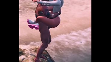 Grand Theft Auto Woman gets fucked on beach 