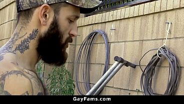 The Stepdad Turns Around and Shoves His Thick Cock - Gayfams 