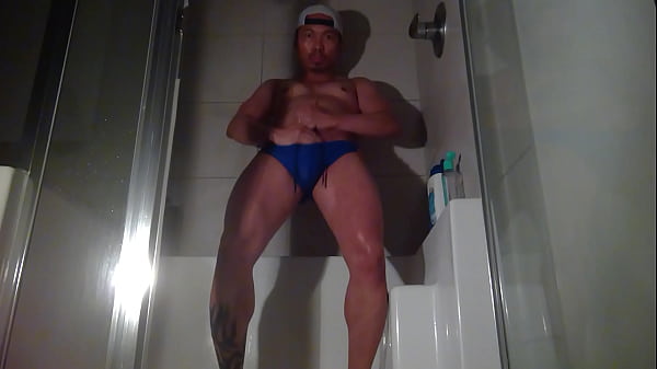 Oiled Up, Jerking Off And Cumming Before Shower thumbnail