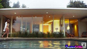 Smoking Hot Big Titted Brunette Babe Posing Naked In The Pool thumbnail