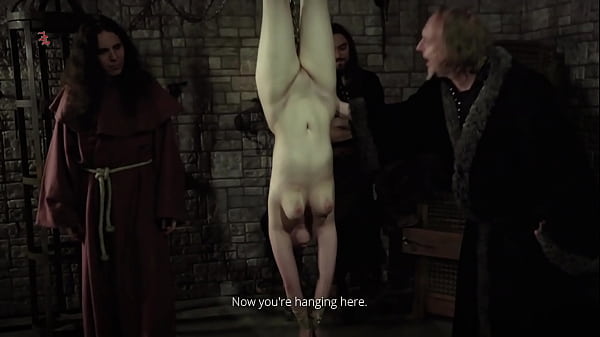 Mooin Witch &ndash_ The exhausted milkmaid is pulled upside down to the ceiling with weights at her wrists  to be tormented and interrogated further and to see milk flowing (preview)