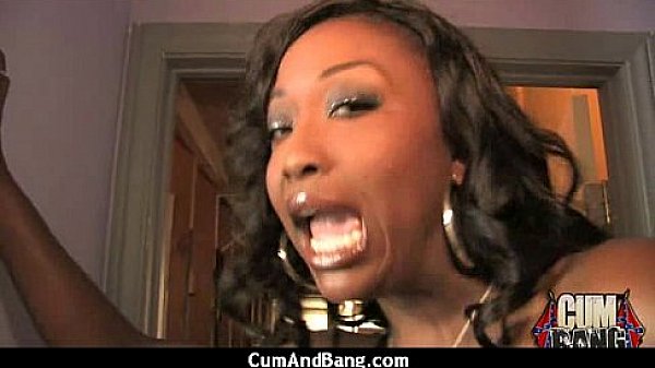 Ebony fucked by a group of white dicks in gangbang 7 