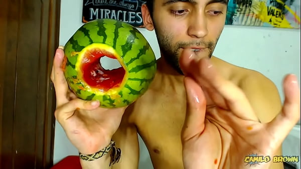 Fucking A Watermelon Until I Cum Inside It - Camilo Brown thumbnail